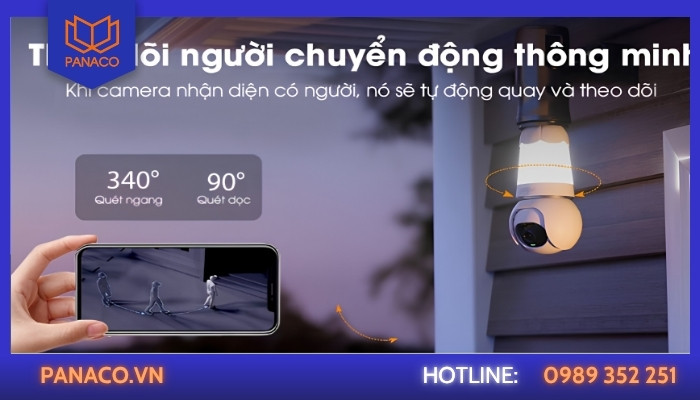 Camera Imou có thể tự động xoay để bám theo mục tiêu