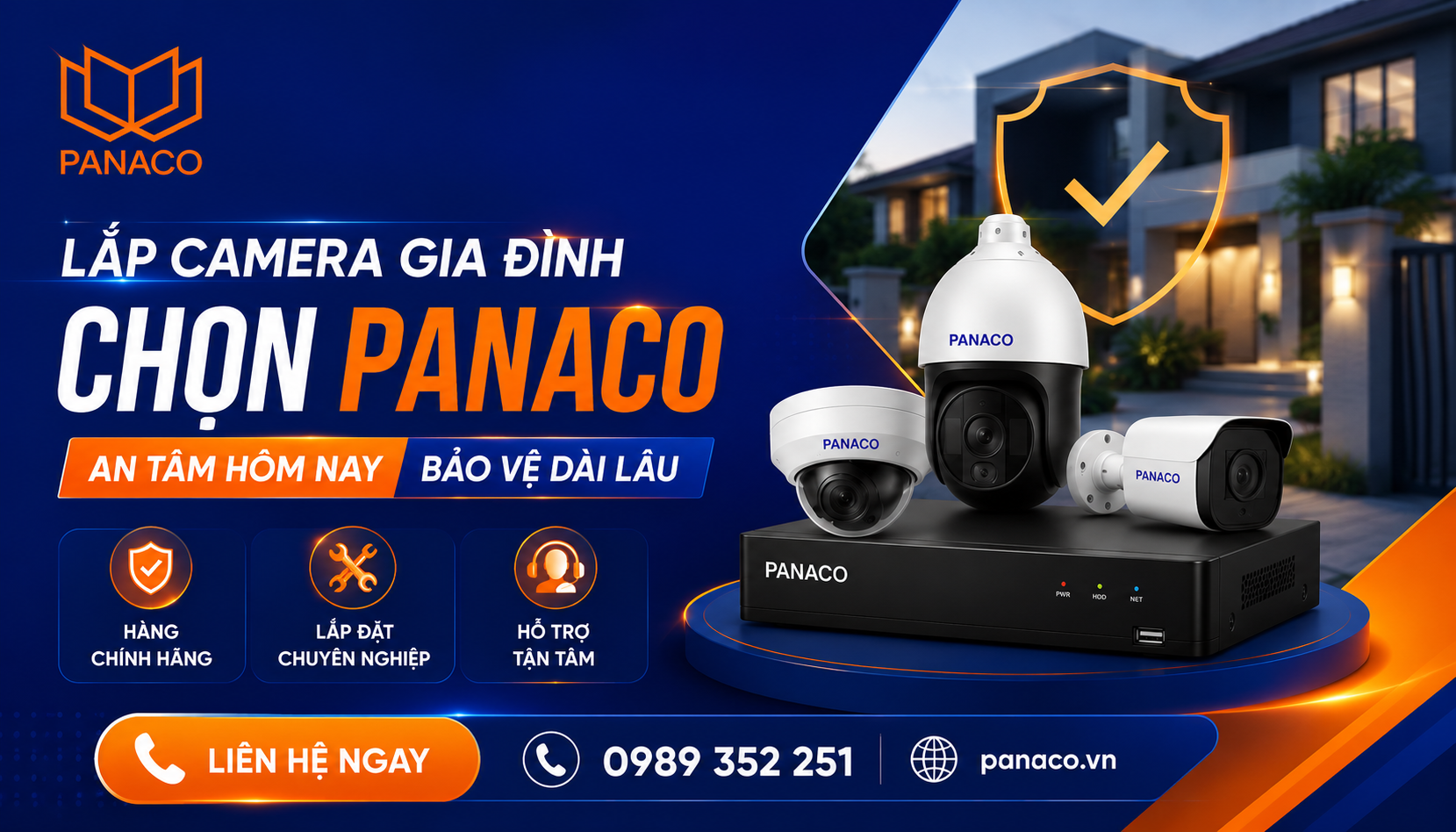 LIên hệ lắp đặt camera gia đình tại PANACO