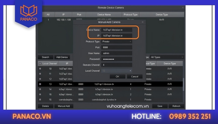 Cách 3_ Kiểm tra camera IP trên đầu ghi KBVision