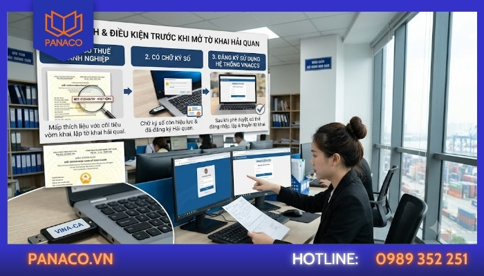 Điều kiện trước khi mở tờ khai hải quan