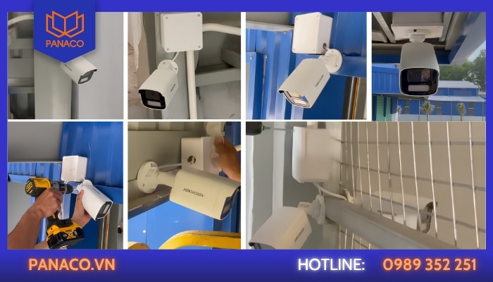 Hình ảnh thực tế các mắt camera Hikvision được Panaco lắp đặt hoàn thiện