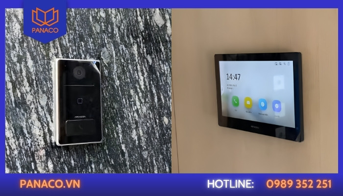 Hoàn thiện hệ thống chuông cửa màn hình Hikvision do Panaco thi công lắp đặt