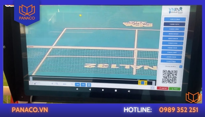 Kỹ thuật viên Panaco hướng dẫn sử dụng phần mềm VNVAR Pickleball Score