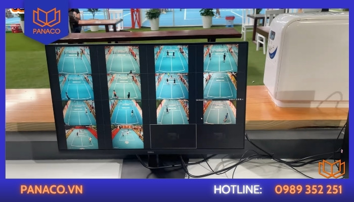 Màn hình hiển thị trung tâm giám sát đồng thời 24 góc quay camera