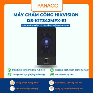 Máy chấm công nhận diện khuôn mặt Hikvision DS-K1T342MFX-E1