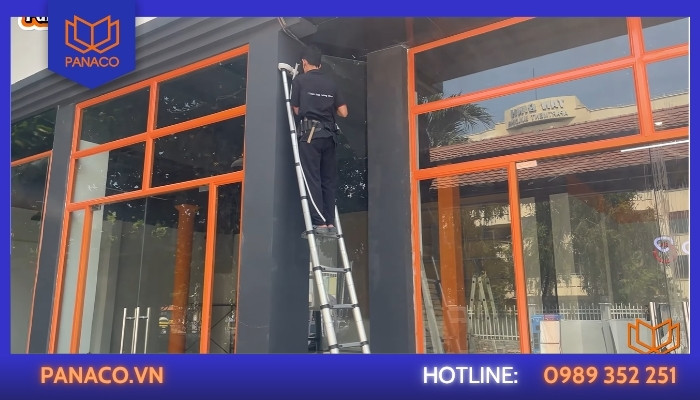 Panaco lắp camera chống nước tại khu vực mặt tiền