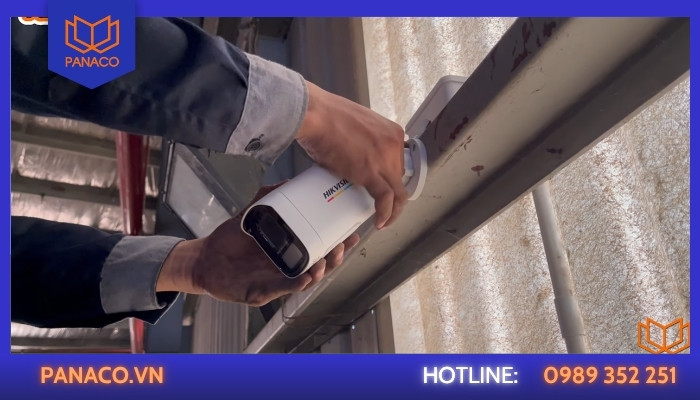 Panaco thi công lắp đặt camera thân Hikvision ColorVu