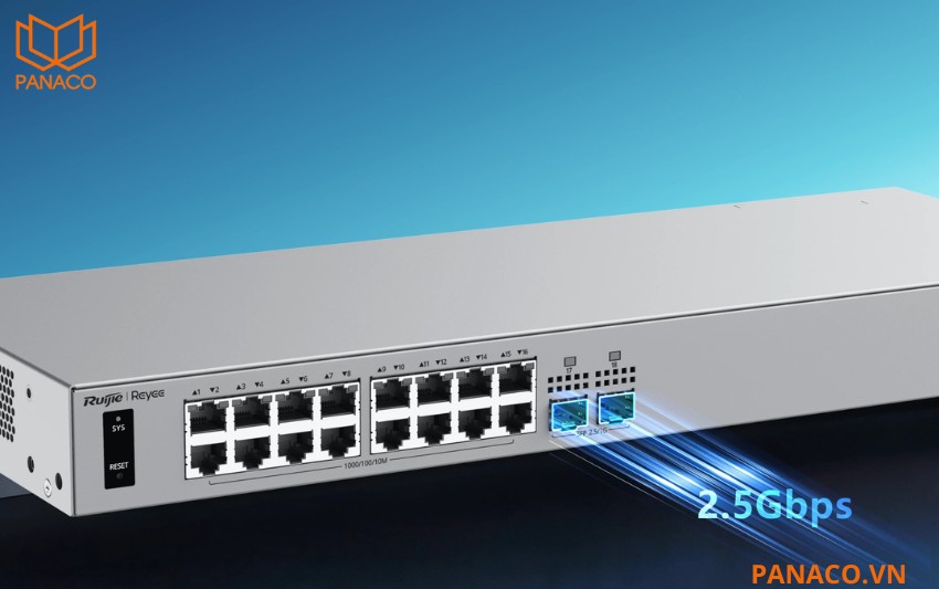 2 cổng 2.5GE SFP tăng khả năng mở rộng hệ thống