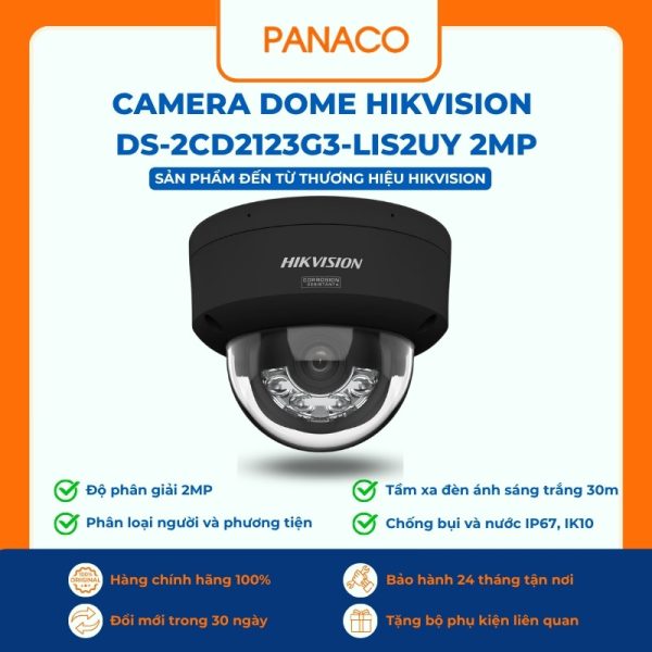 Camera Dome Hikvision DS-2CD2123G3-LIS2UY 2MP