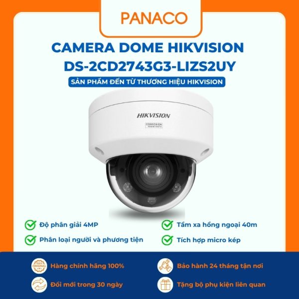 Camera Dome Hikvision DS-2CD2743G3-LIZS2UY