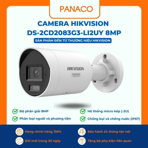 Camera Hikvision DS-2CD2083G3-LI2UY 8MP