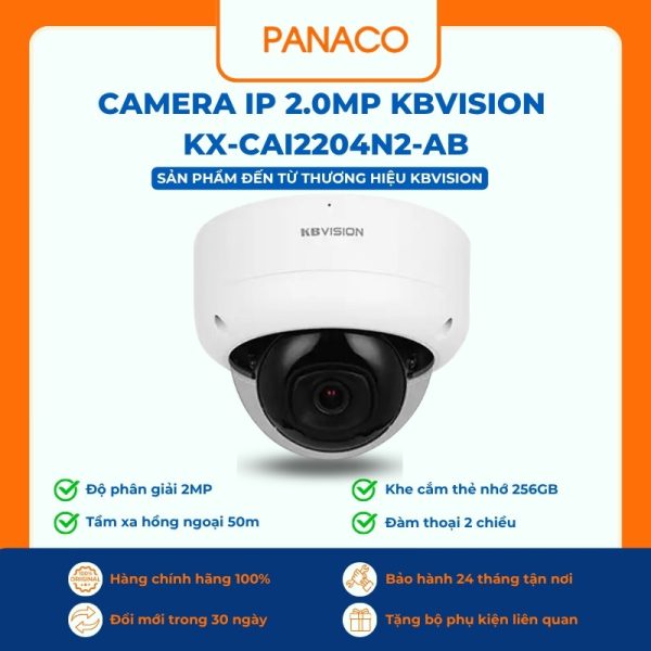 Camera IP 2.0MP Kbvision KX-CAi2204N2-AB