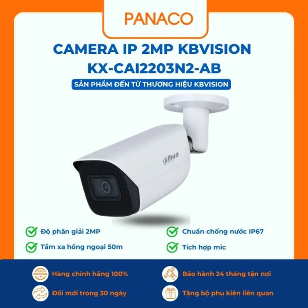 Camera IP 2MP Kbvision KX-CAi2203N2-AB