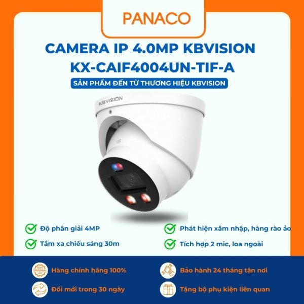 Camera IP 4.0MP Kbvision KX-CAiF4004UN-TiF-A