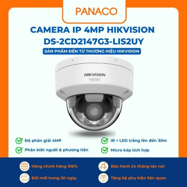 Camera IP 4MP Hikvision DS-2CD2147G3-LIS2UY