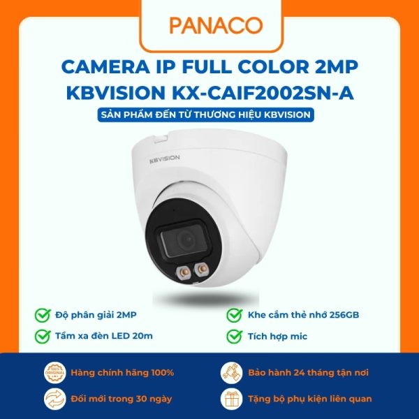 Camera IP Full color 2MP Kbvision KX-CAiF2002SN-A