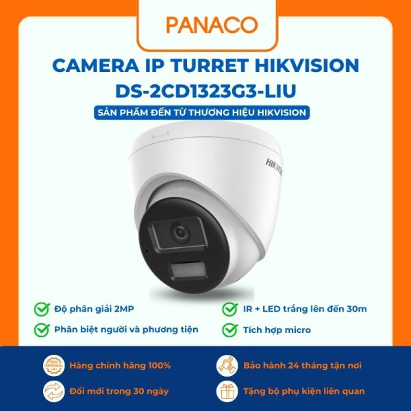 Camera IP Turret Hikvision DS-2CD1323G3-LIU 2MP
