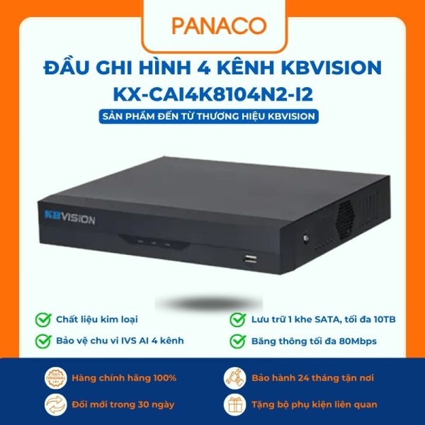 Đầu ghi hình camera IP 4 kênh Kbvision KX-CAi4K8104N2-I2