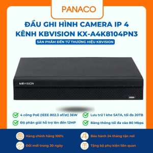Đầu ghi hình camera IP 4 kênh Kbvision KX-A4K8104PN3