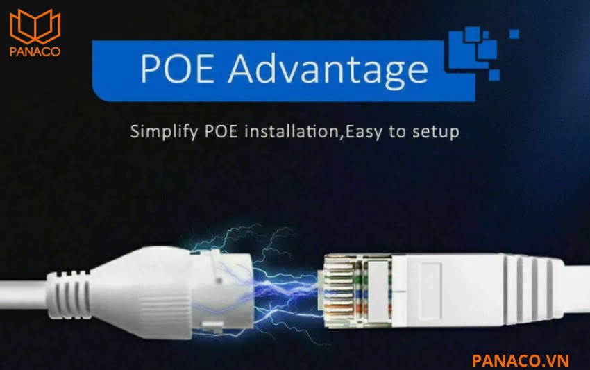KX-CAi2204N2-AB hỗ trợ nguồn 12V DC hoặc PoE 802.3af
