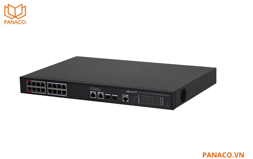 Switch Managed 16-port GE PoE Kbvision KX-CSW16-2F2G-240