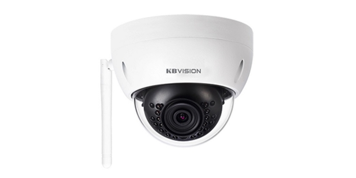Camera bán cầu Kbvision có ăng-ten chạy sóng, không cần dây tín hiệu