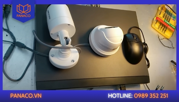 Đấu thử camera vào đầu ghi trên bàn để khoanh vùng mắt mất hình