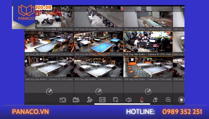 Ứng dụng điện thoại mở nhiều kênh camera nhà trọ Biên Hòa từ xa