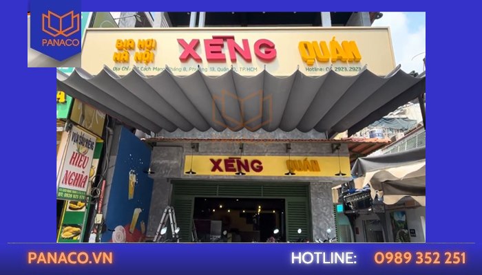 Mặt tiền quán tại Quận 10, một khu vực lắp camera TPHCM của PANACO