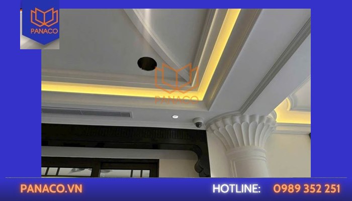 Camera âm trần phòng khách, kết quả sau khi lắp đặt camera tại nhà