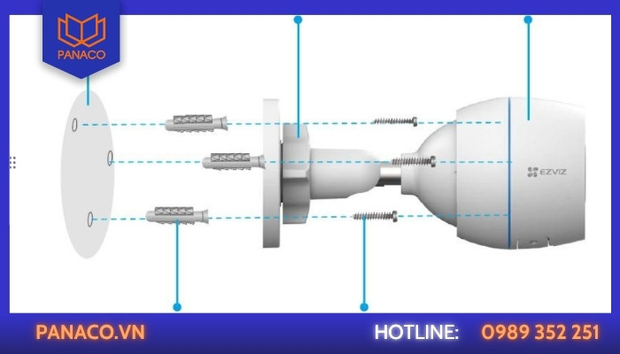 Cách tháo camera EZVIZ dạng thân trụ (Bullet)