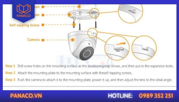 Cách tháo camera Imou dạng dome