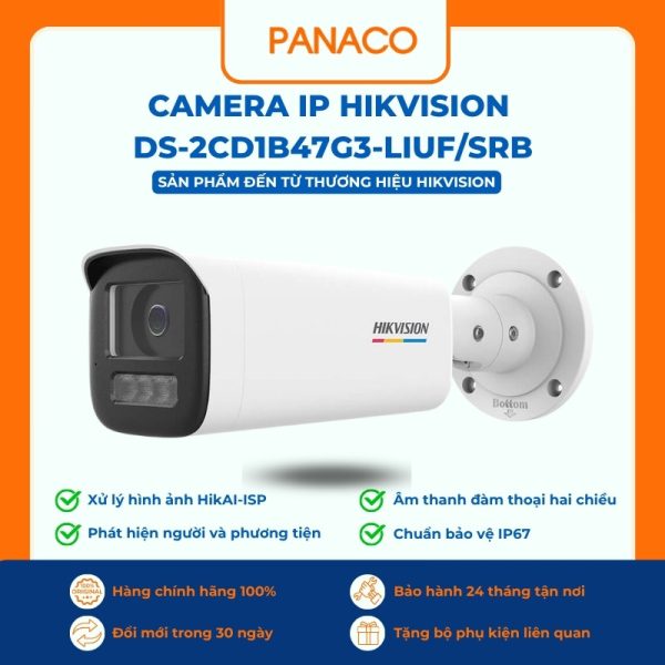 Camera IP Hikvision DS-2CD1B47G3-LIUF_SRB