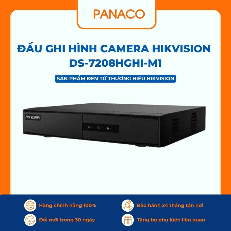 Đầu ghi Hikvision DS-7208HGHI-M1 8 kênh analog dùng khi cần chừa kênh dự phòng