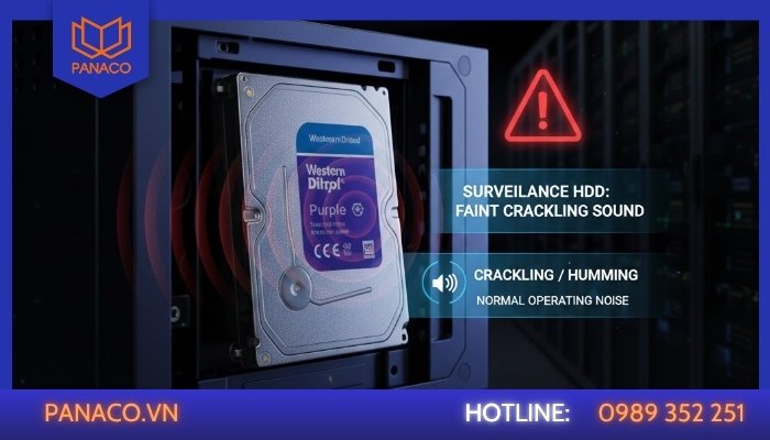 Cảnh báo ổ cứng giám sát phát tiếng lọc cọc bất thường khi sắp hỏng
