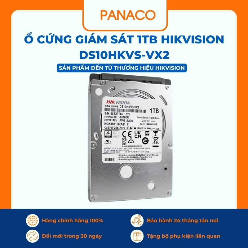 Ổ cứng giám sát 1TB Hikvision DS10HKVS-VX2 lắp trong đầu ghi camera