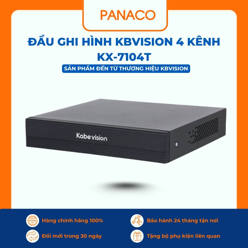 Đầu ghi camera Kbvision KX-7104T bốn kênh, lưu được bao nhiêu ngày tùy ổ cứng